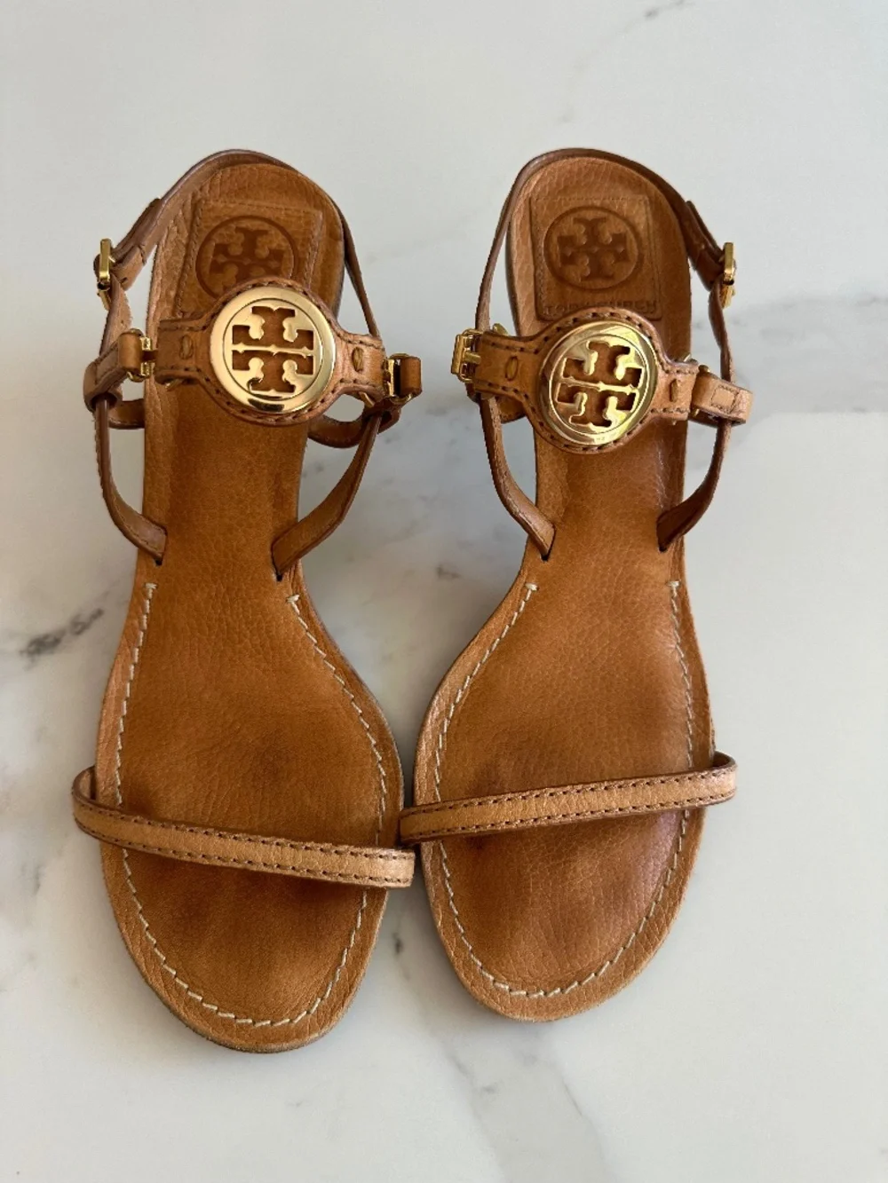 Tory Burch Mira T-Strap Logo Sandal